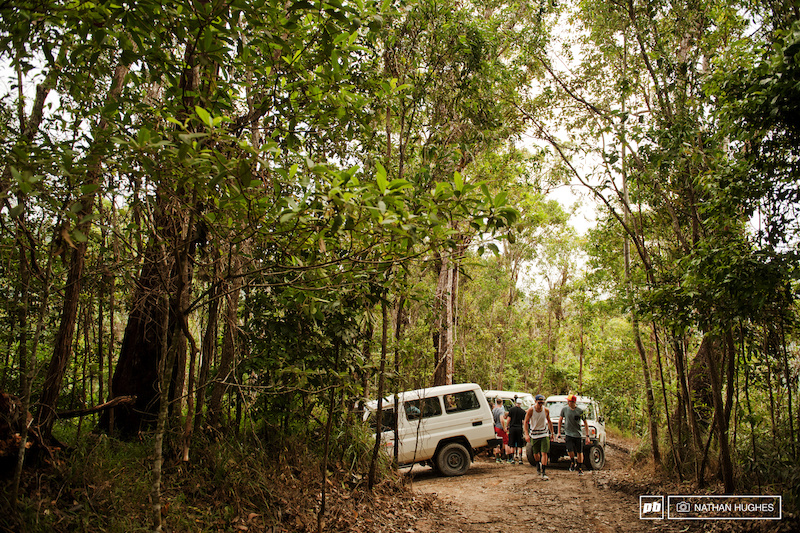 The shuttle is much more extreme than South Africa. Shorter, but straight up a super steep dirt road, freshly coated with gravel, up through the middle of the jungle