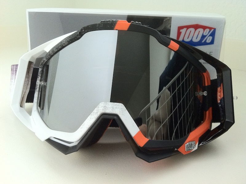 2013 100% Racecraft Goggles - silver mirror lens