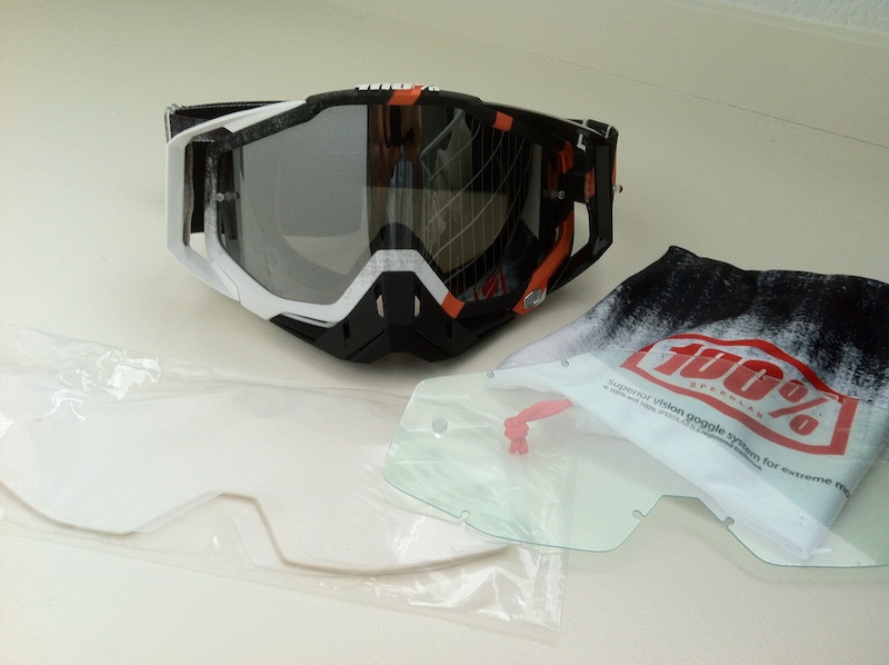 2013 100% Racecraft Goggles - silver mirror lens
