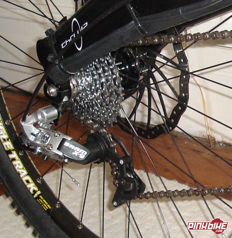 Gemini fitted with SRAM X-9 super short cage god bye chain slap