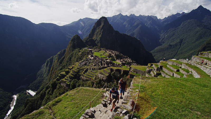 Making our way to the top view point to overlook one of the seven wonders of the world.