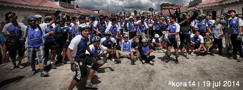 800 riders turned out for the 2013 Kathmandu Kora.