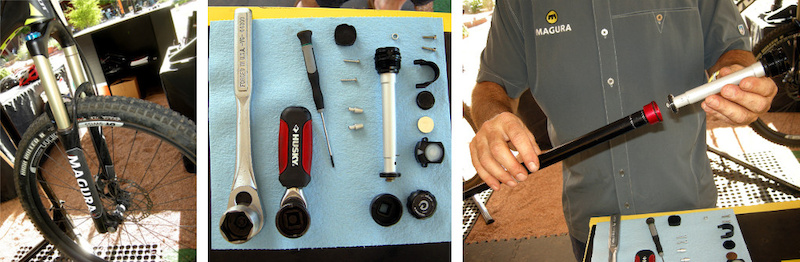 how to install the Magura eLECT damper in a Magura MT8 fork, 2014
