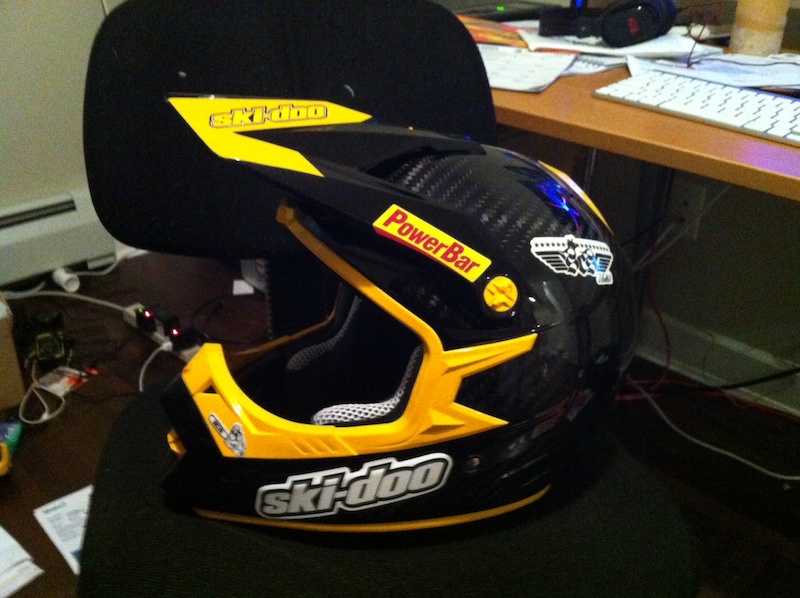 2014 Near New Full Carbon DOT Lazer Helmet Branded Ski-Doo