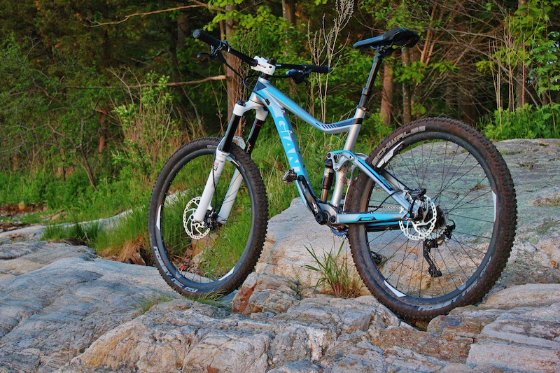 My 2014 Giant Trance 27.5 1 with a Rockshox Pike RCT3 Dual Air 130-160mm fork Answer ProTaper 780mm Carbon bars 60mm Truvativ Hussefelt stem and a RaceFace Narrow Wide 30t chainring dialed bikeporn