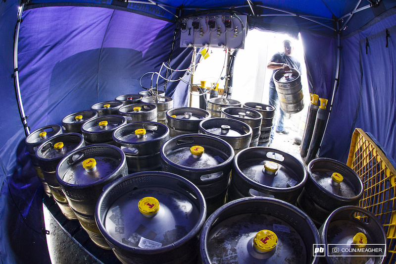 There are a LOT of thirsty fans here in Fort William...