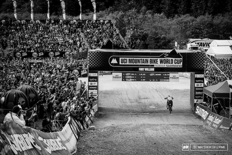 History in the making. Troy Brosnan qualified first yesterday. The young Aussie took his first pro World Cup win today besting former team mate Sam hill by 1.659 seconds.