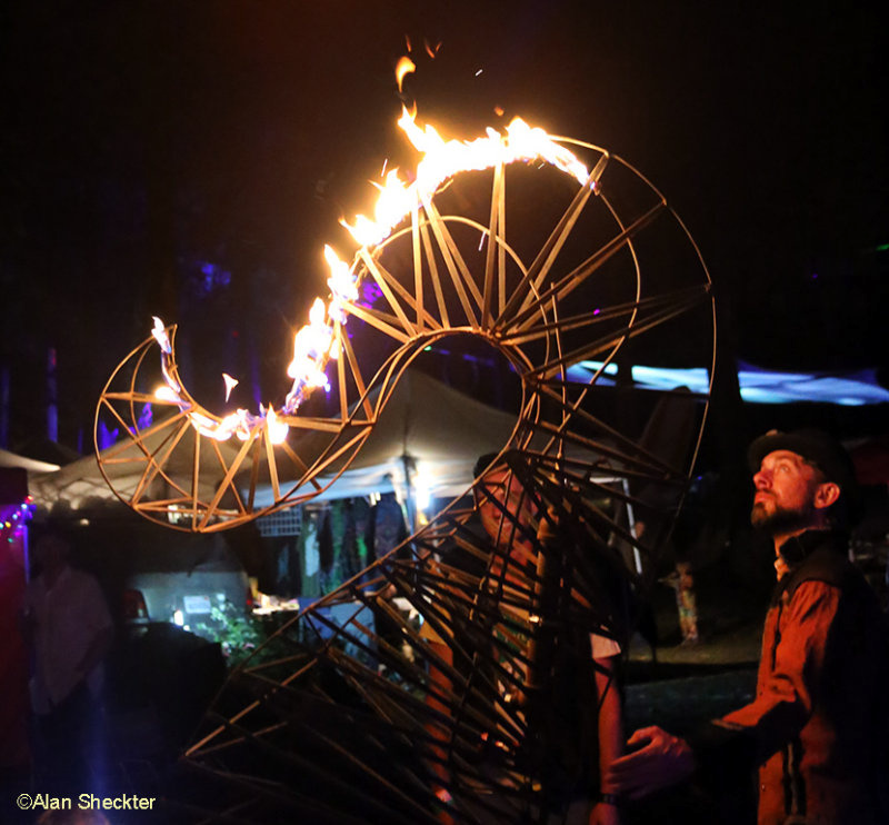 Nightlife entertainment also includes an incredible display of fire art. Photo by Alan Sheckter.