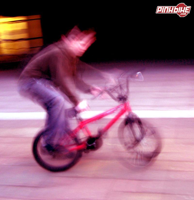 This is a picture take at the school for my mock art exam. Its me doing a bar spin. The camera effects are a bit odd