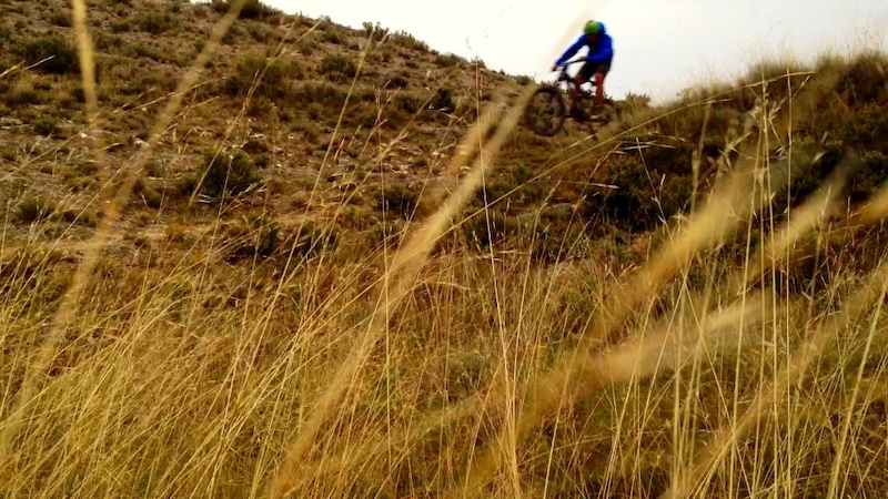 Dani riding down the Calatayud hills