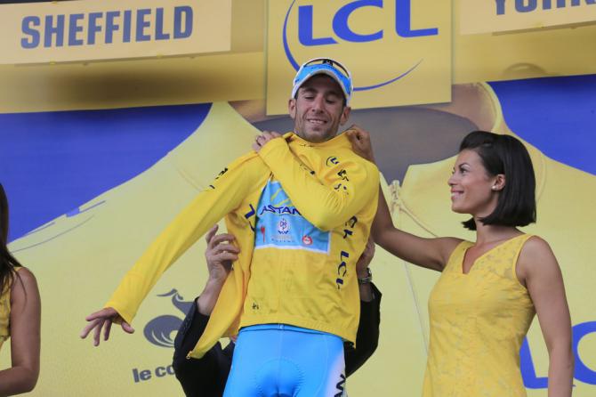Vincenzo Nibali (Astana) leads the Tour de France... 

Photo credit © Roberto Bettini
