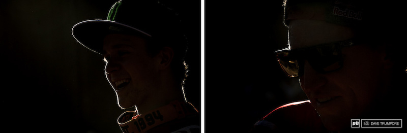 Teammates and rivals it s all about Troy Brosnan and Aaron Gwin.