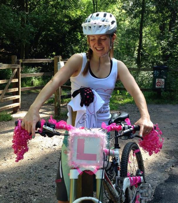 Lila dressed my bike up for my hen-do ride - so fun, loved the streamers, might keep them on!