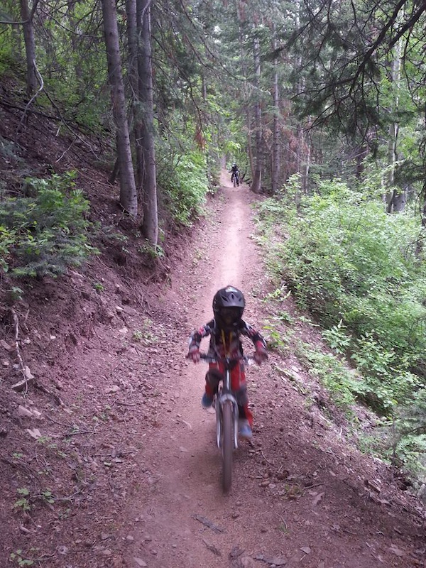 6 years old, Holly's - Summer 2014 - The Canyons Bike Park.