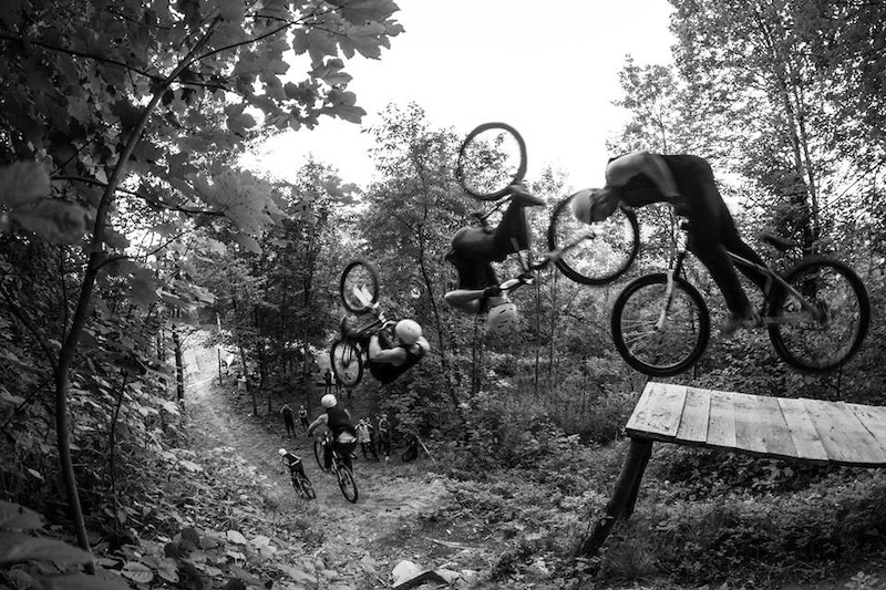 my first frontflip from flat drop and probably first in Poland on MTB.