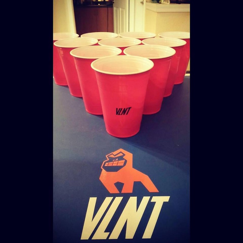 All ready for the VLNT launch party. It's not a party without beer pong.