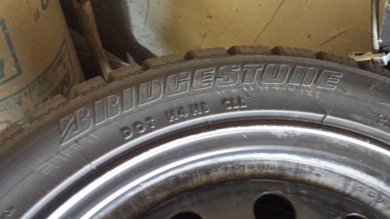 2013 Bridgestone Blizzak tires and rims, 225/45R17