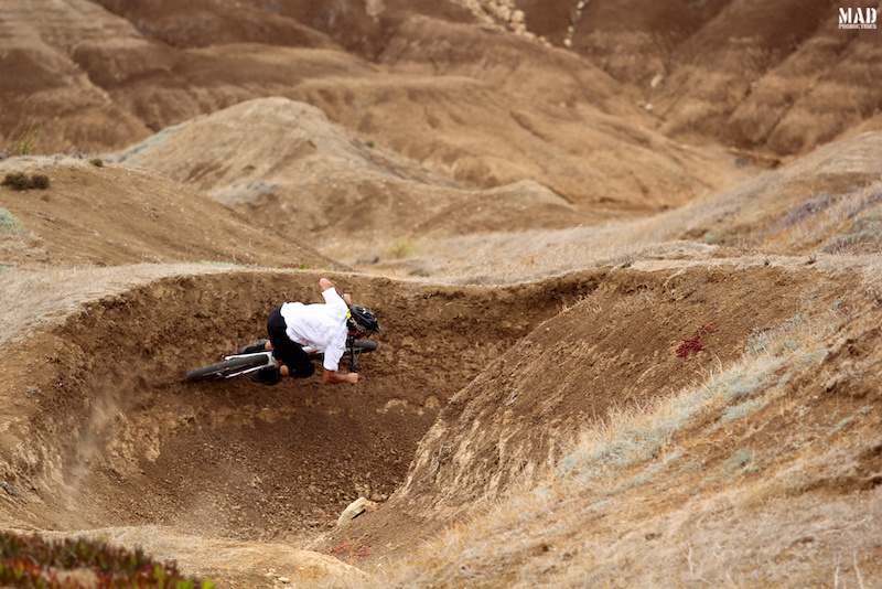 We can't go to Utah and ride Rampage, so we're always searching for our own little natural bike park. Rui riding a berm, just like he likes it !