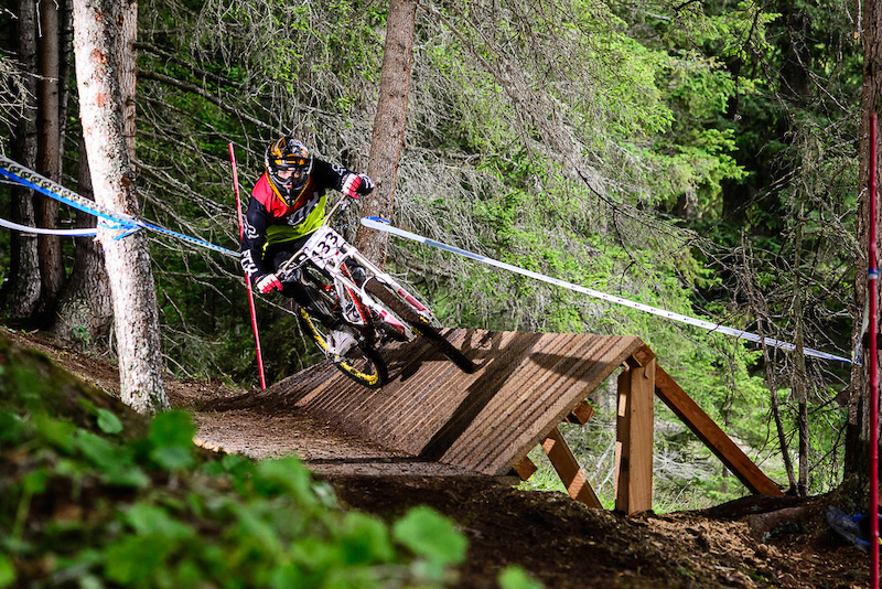 Krueger Felix of Germany races down the downhill track of the Bikepark Serfaus-Fiss-Ladis during the Kona MTB Festival Serfaus-Fiss-Ladis.ROOKIES in Tyrol, Austria, on August 9, 2014.Free image for editorial usage only: Photo by Felix Schüller.