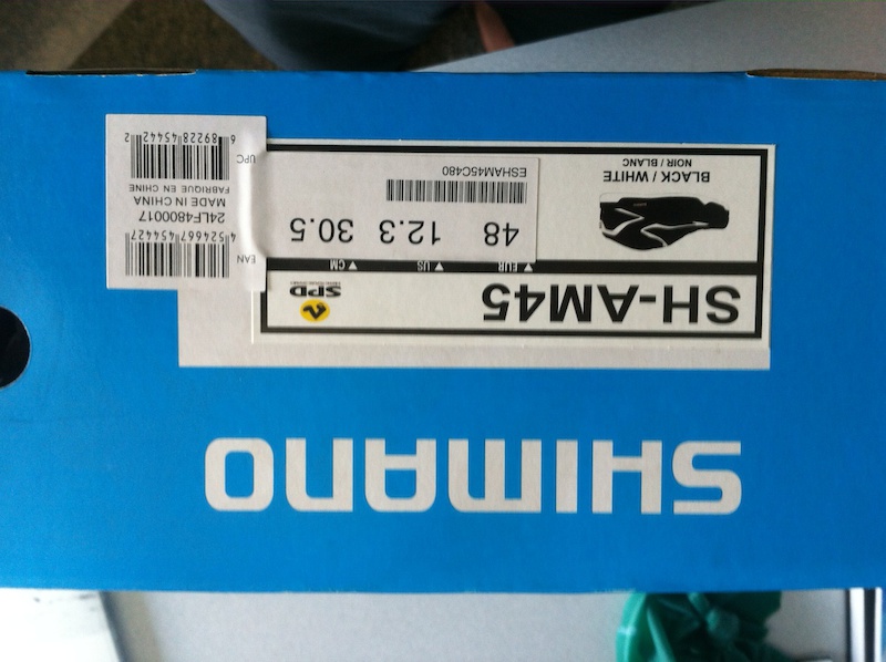 2014 Shimano AM45 shoes Size 12/
