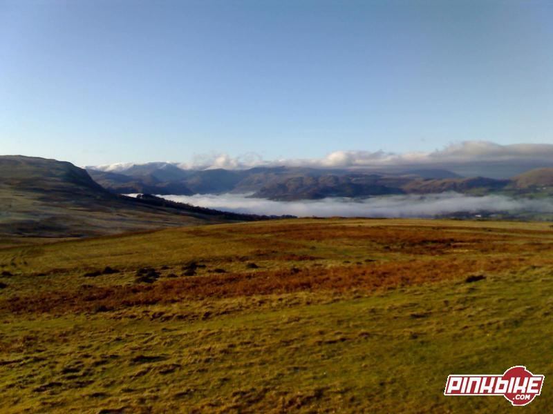 View over Ullswater on an early, frosty morning ride