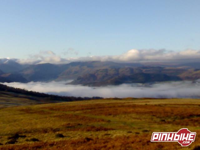 View over Ullswater on an early, frosty morning ride