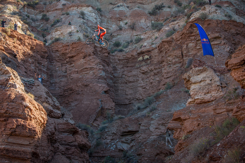 Brendan Fairclough rides during Red Bull Rampage qualifiers in Virgin Utah USA on 11 October 2013.