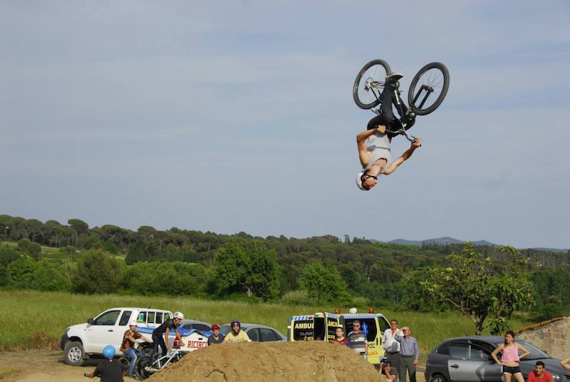 backflip during the exhibition in breda trails!