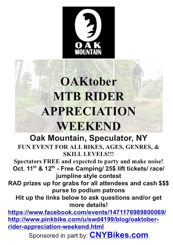 Fun weekend at Oak coming up