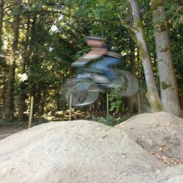 I went off the biggest jump there, my friend took it with my phone. I need to find bigger jumps these are too small!