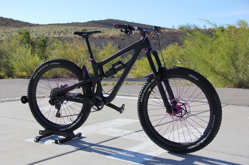 purple and black bikes
