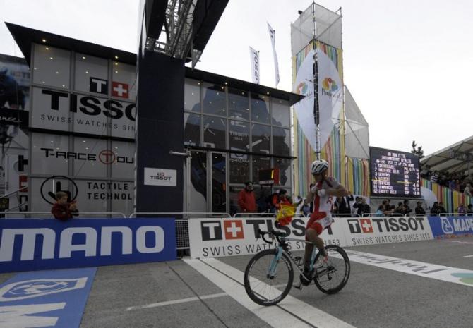 Michal Kwiatkowski (Poland) takes the rainbow jersey at the World Championships in Ponferrada ... 

Photo credit © AFP