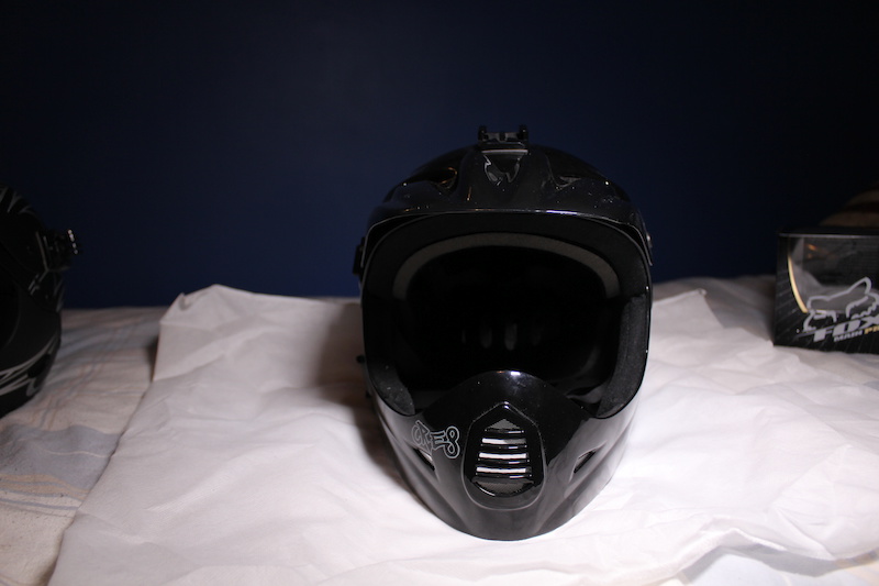 0 Glossy Black FullFace Helmet MTB