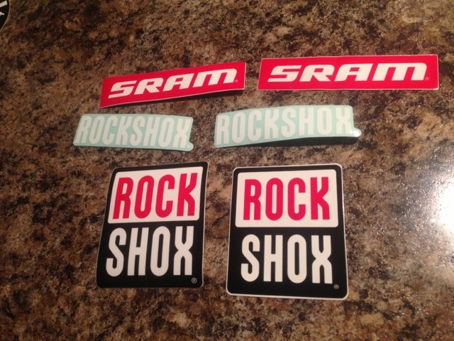 2015 Rockshox &amp; SRAM Stickers