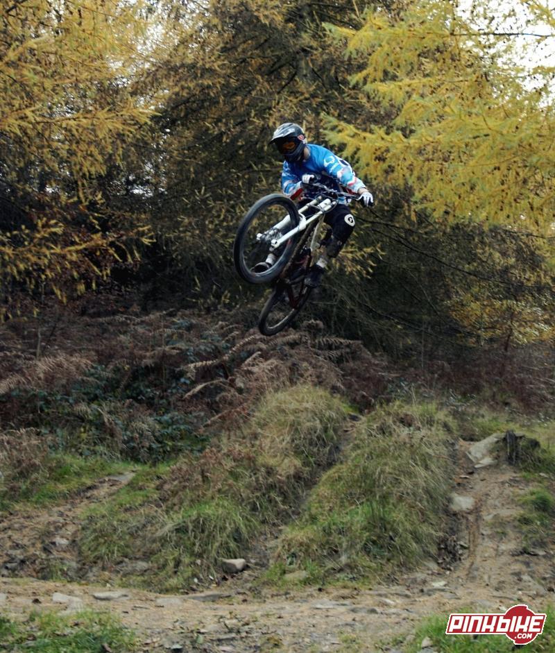 Not a bad punt for a trials rider...
Good shot by JK