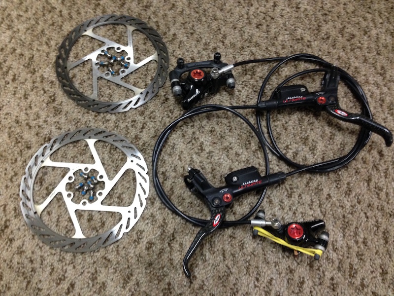 Avid Juicy Ultimate brake set - been searching around everywhere for a mint pair of these - planning to build up an all mountain (enduro lol) bike over this winter :)