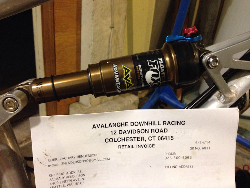2014 Avalanche Tuned Fox Factory CTD shock, 7.875 x 2.25