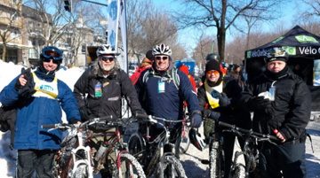Velo Quebec's first winter event, 2014. Volunteered as mechanic/security.-17c that day. Brought a propane torch along with me to thaw frozen parts. The roomers of it's use reached the finish line before I did. 8-O