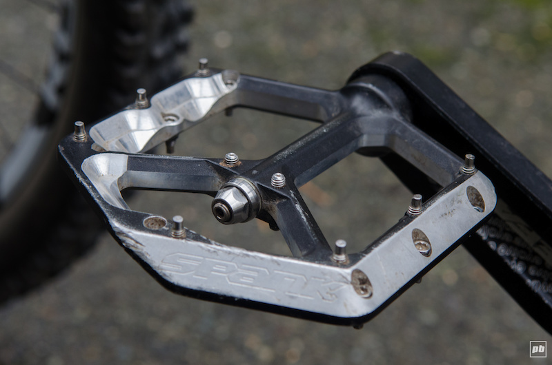 silver flat pedals