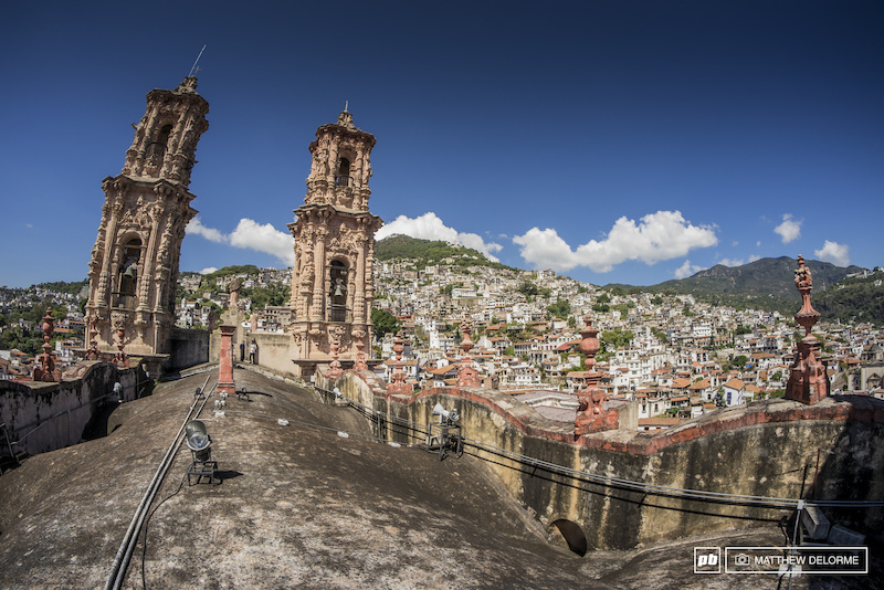 The view of Taxco from the top of the church in the main Plaza. It' not often you get to run about on the roof of a holy building.