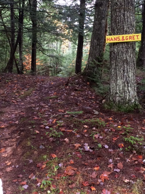 New trail sign at entrance to Hansel &amp; Gretel south.