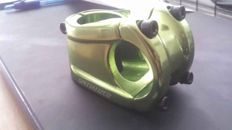 2014 Specilized P.1  40mm Green Stem.  31.8 Clamp Free Ship!