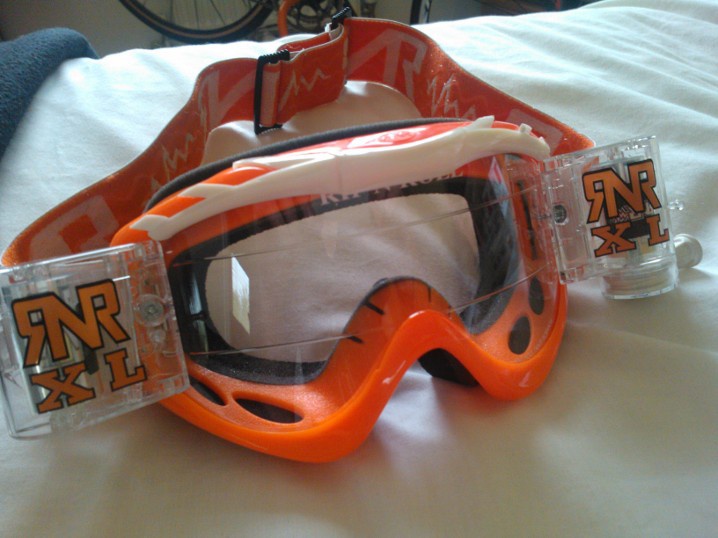 0 RipNRoll Hybrid XL Motocross Goggles Used Once!