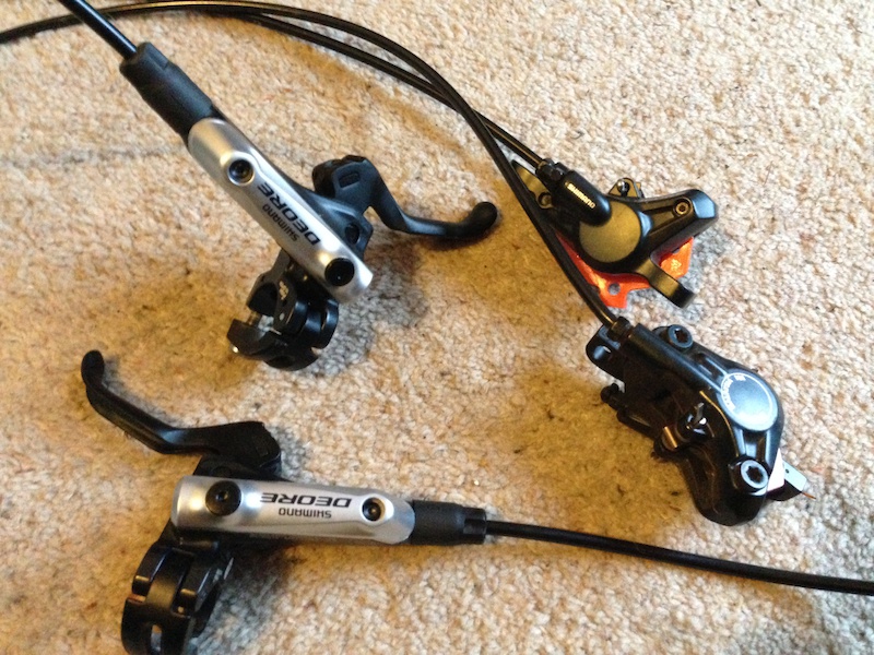 2015 nearly new shimano deore brake set