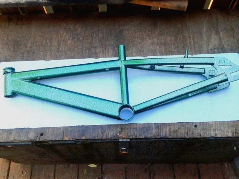 RARE 2000 DYNO NFX Nos Bmx Frame.This 2000 DYNO NFX Nos frame has been Professionally Powder Coated with a One of a kind Textured black and green Metalic paint job, which is scratch resistant, and Extremely Durable. Just the paint job alone would cost over 150 dollars. The pictures don't really do the frame justice, and looks much more AMAZING in person.