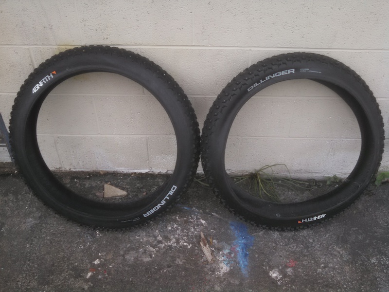 2014 45 North Dillinger 26 x 4.0 Studded Fatbike tires