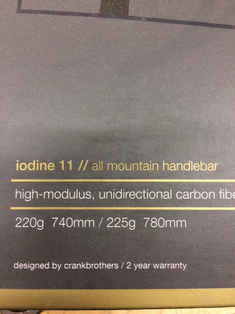 2013 Crankbrothers Iodine 11 Carbon 740mm NEW IN BOX!