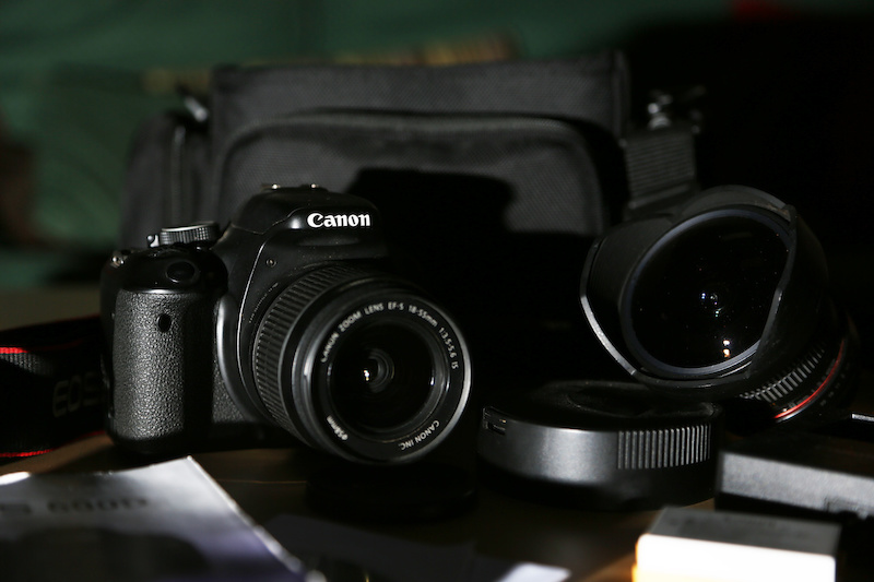 0 Canon 600d - 18 to 55m Kit Lens - 8mm Samyang Fisheye and mo