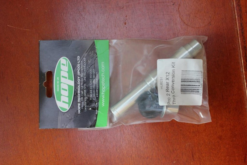Hope Pro2 Rear hub X12 through axle conversion kit *NEW* For Sale
