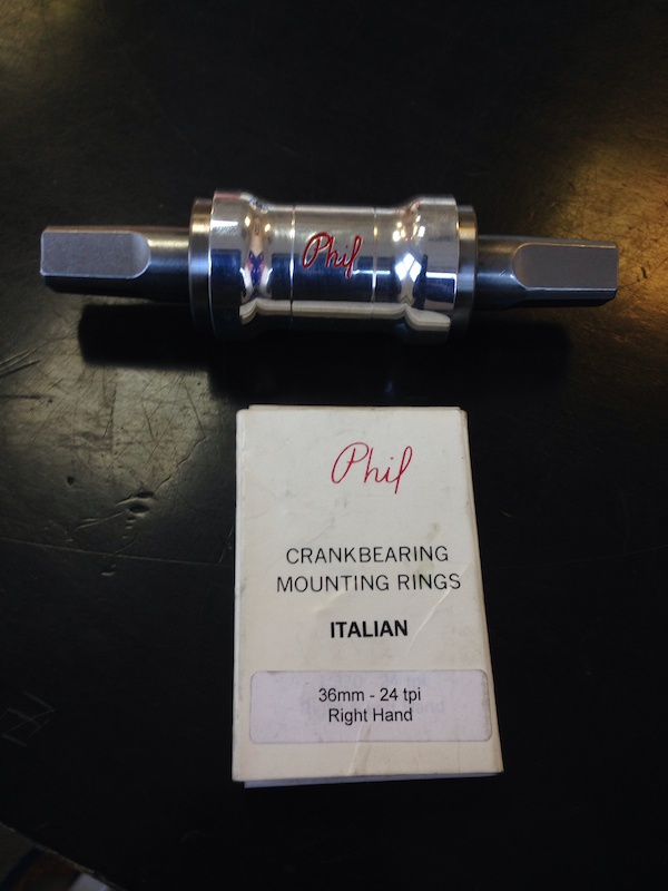 Pédalier Ancien Phil Wood – Boîtier Pédalier Italien 119 Mm – Carré Conique JIS